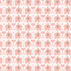 pink elephant pattern