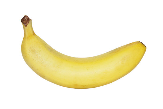 Ripe banana fruit isolated on white background