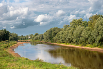 Naklejka na ściany i meble River Polist, Staraya Russa, Russia