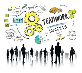 Teamwork Team Together Collaboration Business Aspiration Concept