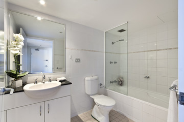 modern bathroom in luxury apartment