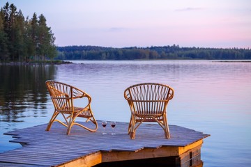 Two Chairs on dock