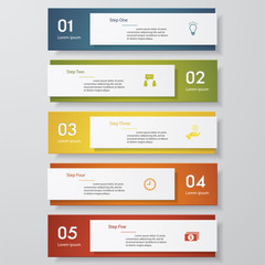 Design clean number banners template. Vector.