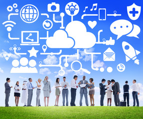 Social Media Social Networking Connection Data Storage Concept