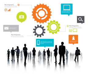 Team Teamwork Cog Functionality Technology Business Concept