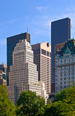Fototapeta na wymiar New York CIty, USA buildings seen from Central PArk