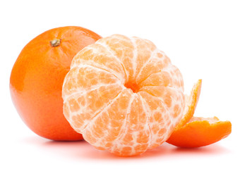 Peeled tangerine or mandarin fruit