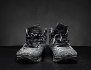 Old worn out shoes
