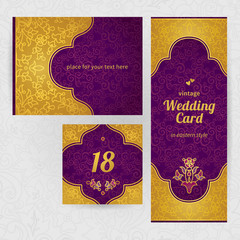 Vintage ornate cards in Eastern style. © Anna Pogulyaeva