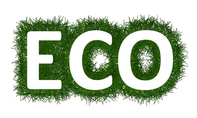 Eco title with grass arround