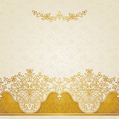 Vector floral border in Eastern style. © Anna Pogulyaeva