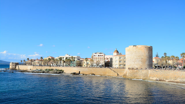 Alghero coastline under a clear sky