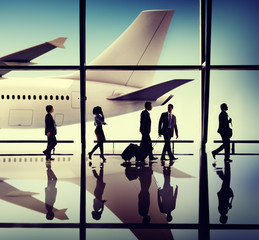 Business People Travel Airport Terminal Concept