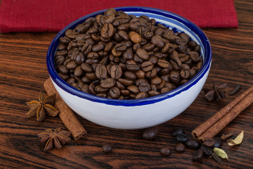 Roasted coffee beans