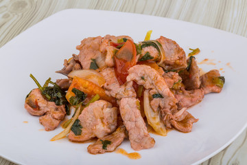 Pork and pineapple salad