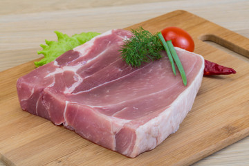 Raw pork meat