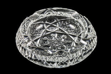 Empty crystal ashtray