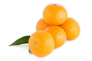 Fototapeta na wymiar Ripe tangerine or mandarin