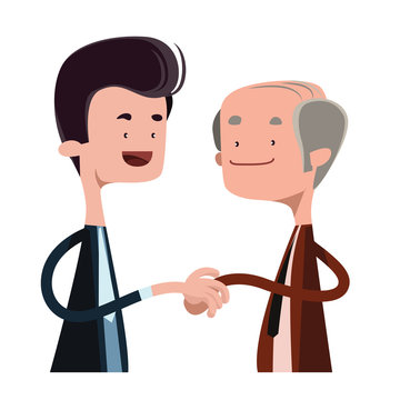 People shaking hands vector illustration cartoon character Stock Vector |  Adobe Stock