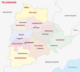 telangana district map