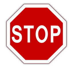 Red stop sign