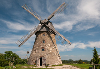 Fototapeta na wymiar An old windmill.