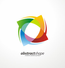 Abstract colorful symbol layout vector design.