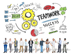 Teamwork Team Together Collaboration Business People Concept