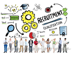 Ethnicity People Recruitment Digital Divices Searching Concept