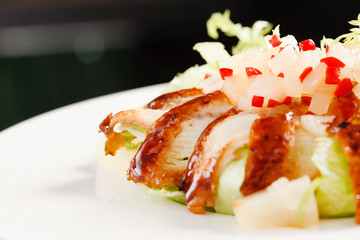 salad with smoked eel