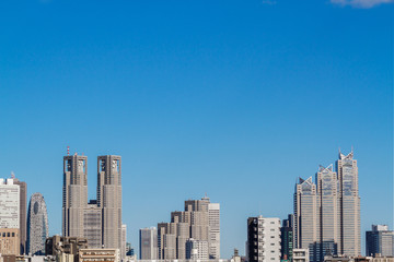 Fototapeta na wymiar 日本　東京　新宿　高層ビル群
