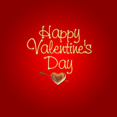 Happy Valentines Day design lettering greeting card template