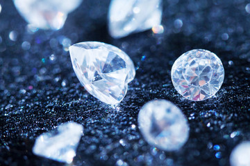 diamonds on black background