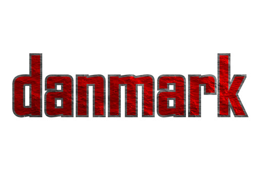 kırmızı renkli danimarka yazısı