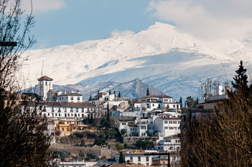 Famous Granada in winter. - obrazy, fototapety, plakaty