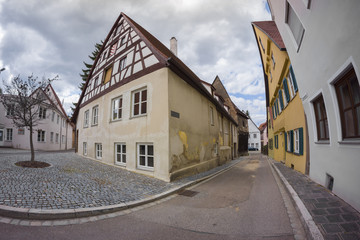 Obraz premium Nordlingen to historyczne miasto w Bawarii w Niemczech