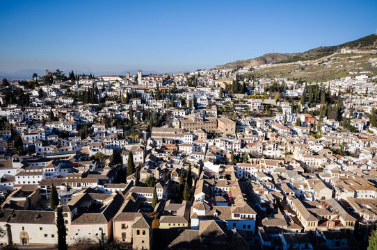 View of the historical city of Granada, Spain