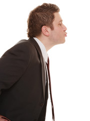 Business happy man sending kiss