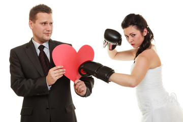 Married couple fighting.