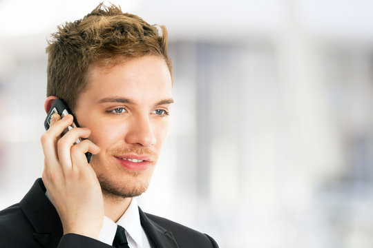 Businessman talking on the phone