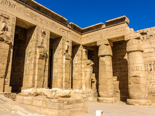 Mortuary Temple of Ramses III. near Luxor in Egypt
