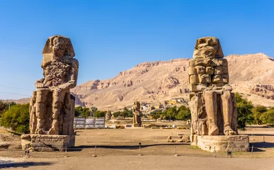 Foto op Plexiglas Colossi of Memnon (statues of Pharaoh Amenhotep III) near Luxor © Leonid Andronov