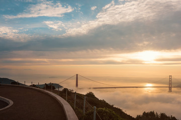 Sunrise Over The Golden Gate Bridge.