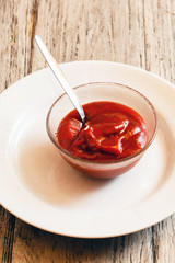 bowl of ketchup