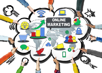 Online Marketing Internet Wireless Computer Concept