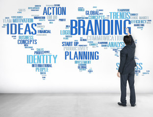 Branding World Global Marketing Identity Individuality Concept