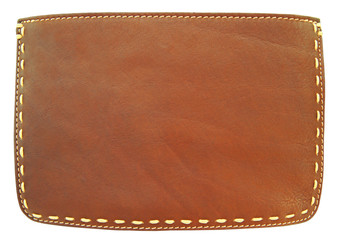 Brown leather and stitch