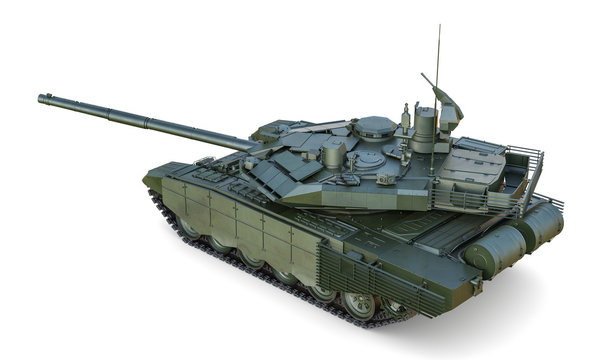 Russian Main Battle Tank Top View.