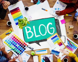 Social Media Connecting Blog Communication Content Concept