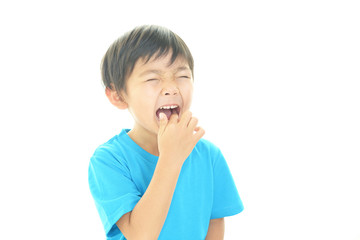 歯痛を訴える男の子